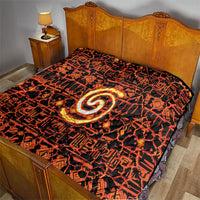 Polynesia Lava Monster Cosplay Quilt Fiery Glowing Volcano Crack Pattern