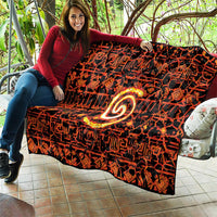 Polynesia Lava Monster Cosplay Quilt Fiery Glowing Volcano Crack Pattern