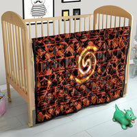 Polynesia Lava Monster Cosplay Quilt Fiery Glowing Volcano Crack Pattern