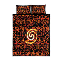 Polynesia Lava Monster Cosplay Quilt Bed Set Fiery Glowing Volcano Crack Pattern