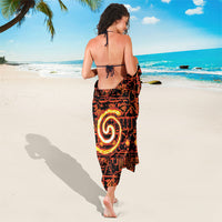 Polynesia Lava Monster Cosplay Sarong Fiery Glowing Volcano Crack Pattern