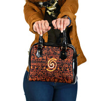 Polynesia Lava Monster Cosplay Shoulder Handbag Fiery Glowing Volcano Crack Pattern