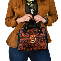 Polynesia Lava Monster Cosplay Shoulder Handbag Fiery Glowing Volcano Crack Pattern