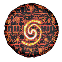 Polynesia Lava Monster Cosplay Spare Tire Cover Fiery Glowing Volcano Crack Pattern