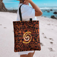 Polynesia Lava Monster Cosplay Tote Bag Fiery Glowing Volcano Crack Pattern