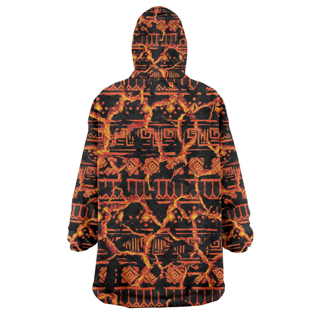 Polynesia Lava Monster Cosplay Wearable Blanket Hoodie Fiery Glowing Volcano Crack Pattern