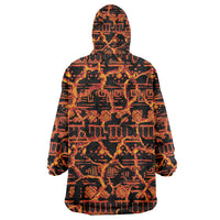 Polynesia Lava Monster Cosplay Wearable Blanket Hoodie Fiery Glowing Volcano Crack Pattern