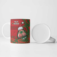 Guam Christmas Ceramic Mug Chamorro Seal Hat Santa Tribal Waves - Polynesian Pride