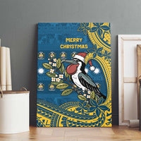 Nauru Christmas Canvas Wall Art Frigatebird Bird Santa Tribal Waves - Polynesian Pride