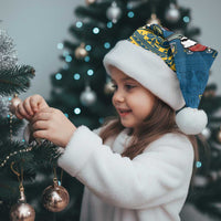Nauru Christmas Santa Hat Frigatebird Bird Santa Tribal Waves - Polynesian Pride