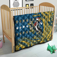 Nauru Christmas Quilt Frigatebird Bird Santa Tribal Waves - Polynesian Pride