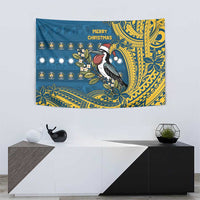 Nauru Christmas Tapestry Frigatebird Bird Santa Tribal Waves - Polynesian Pride