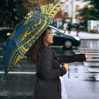 Nauru Christmas Umbrella Frigatebird Bird Santa Tribal Waves - Polynesian Pride