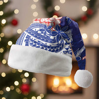 Northern Mariana Islands Christmas Santa Hat Seashell Xmas Tree Tribal Waves - Polynesian Pride