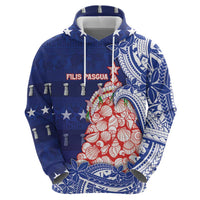 Northern Mariana Islands Christmas Hoodie Seashell Xmas Tree Tribal Waves - Polynesian Pride