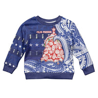 Northern Mariana Islands Christmas Kid Ugly Christmas Sweater Seashell Xmas Tree Tribal Waves - Polynesian Pride