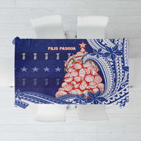 Northern Mariana Islands Christmas Tablecloth Seashell Xmas Tree Tribal Waves - Polynesian Pride