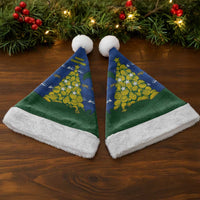 Solomon Islands Christmas Santa Hat Seashell Xmas Tree Tribal Waves - Polynesian Pride