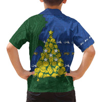 Solomon Islands Christmas Hawaiian Shirt Seashell Xmas Tree Tribal Waves - Polynesian Pride