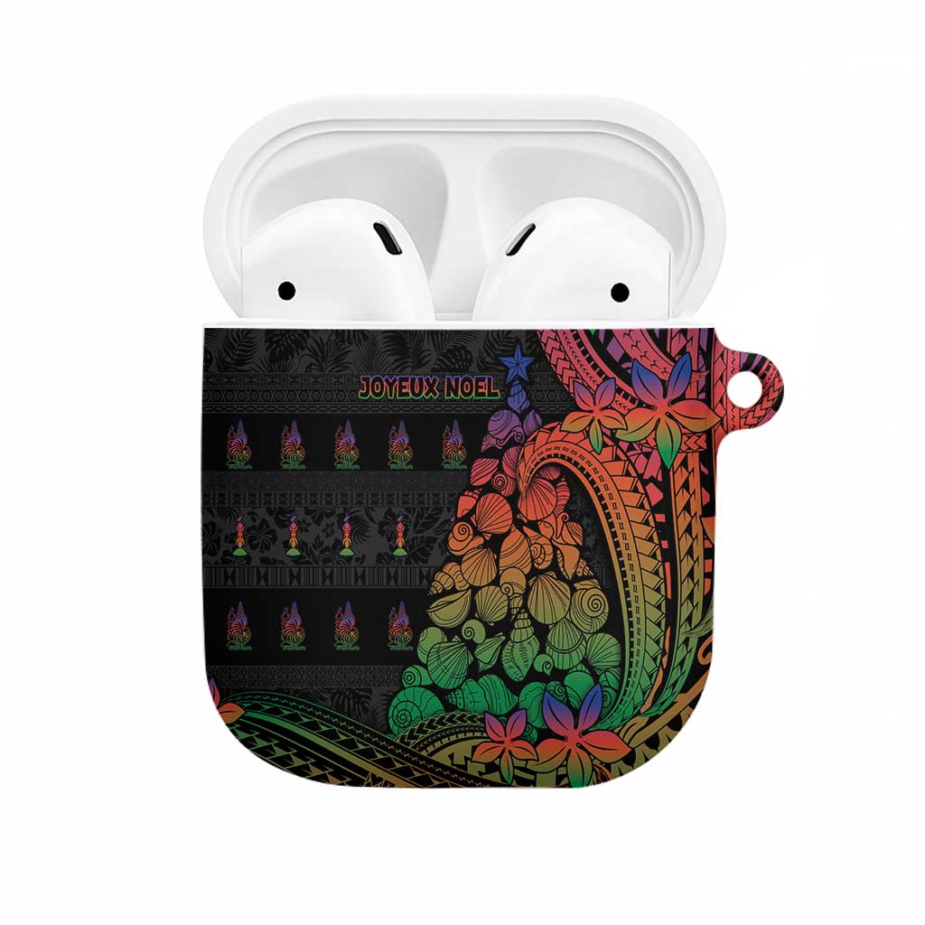 New Caledonia Christmas AirPods Case Seashell Xmas Tree Tribal Waves - Polynesian Pride