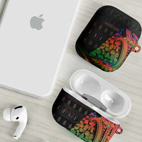 New Caledonia Christmas AirPods Case Seashell Xmas Tree Tribal Waves - Polynesian Pride