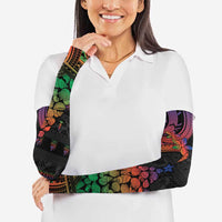 New Caledonia Christmas Arm Sleeves Seashell Xmas Tree Tribal Waves - Polynesian Pride