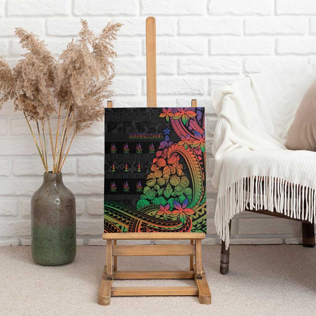 New Caledonia Christmas Canvas Wall Art Seashell Xmas Tree Tribal Waves - Polynesian Pride