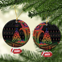 New Caledonia Christmas Ceramic Ornament Seashell Xmas Tree Tribal Waves - Polynesian Pride