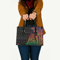 New Caledonia Christmas Leather Bag Seashell Xmas Tree Tribal Waves - Polynesian Pride