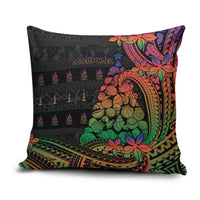 New Caledonia Christmas Pillow Cover Seashell Xmas Tree Tribal Waves - Polynesian Pride