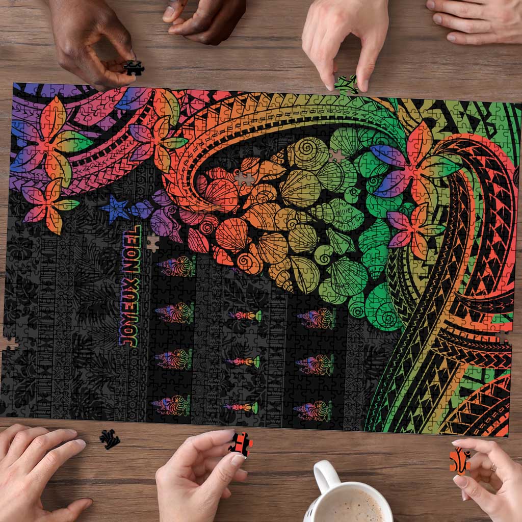 New Caledonia Christmas Puzzle Seashell Xmas Tree Tribal Waves - Polynesian Pride