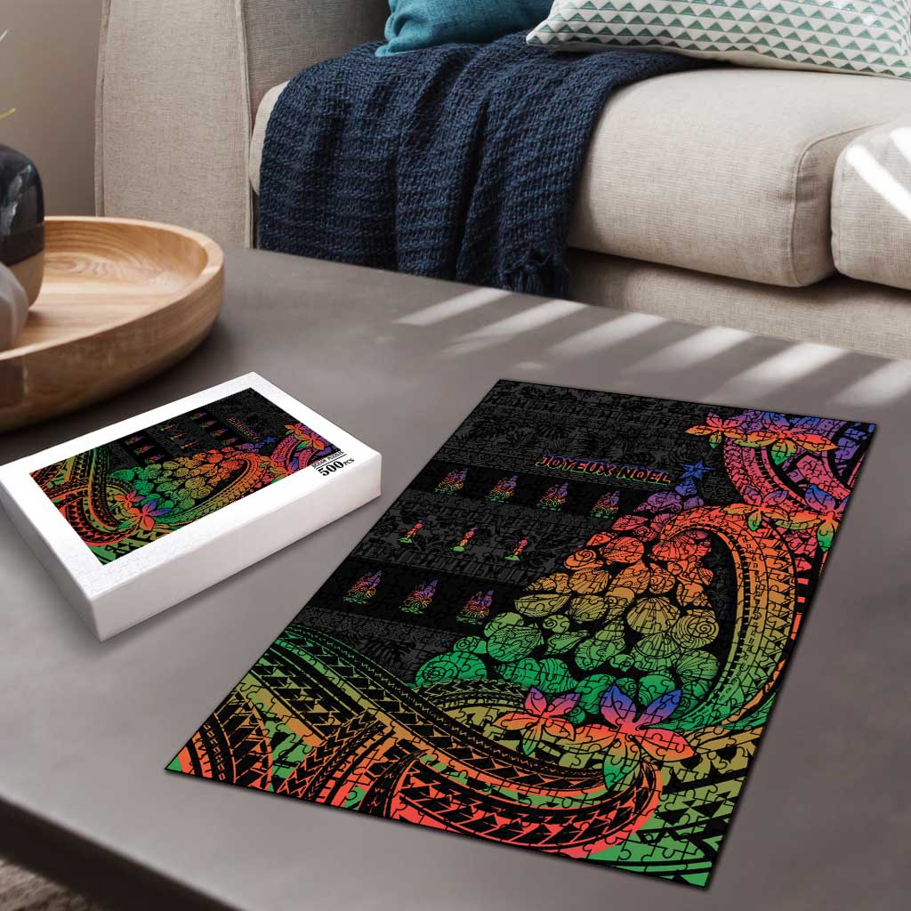 New Caledonia Christmas Puzzle Seashell Xmas Tree Tribal Waves - Polynesian Pride