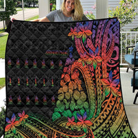 New Caledonia Christmas Quilt Seashell Xmas Tree Tribal Waves - Polynesian Pride