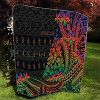 New Caledonia Christmas Quilt Seashell Xmas Tree Tribal Waves - Polynesian Pride