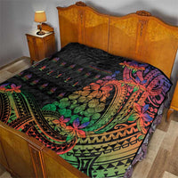 New Caledonia Christmas Quilt Seashell Xmas Tree Tribal Waves - Polynesian Pride