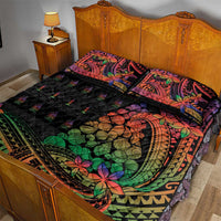 New Caledonia Christmas Quilt Bed Set Seashell Xmas Tree Tribal Waves - Polynesian Pride