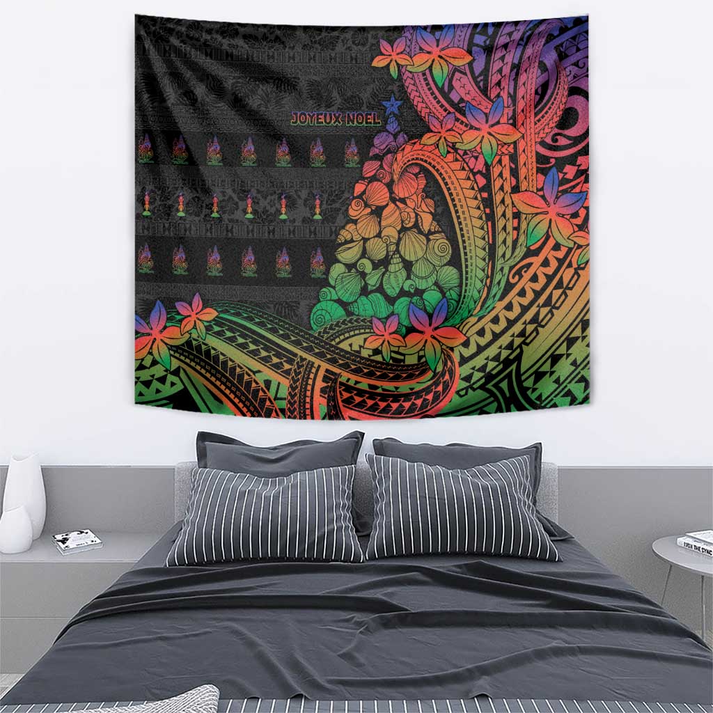 New Caledonia Christmas Tapestry Seashell Xmas Tree Tribal Waves - Polynesian Pride