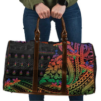 New Caledonia Christmas Travel Bag Seashell Xmas Tree Tribal Waves - Polynesian Pride