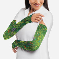 Polynesia Mother Nature Arm Sleeves Glowing Heart Spiral Tropical Vine Floral