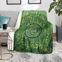 Polynesia Mother Nature Blanket Glowing Heart Spiral Tropical Vine Floral