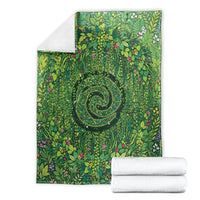 Polynesia Mother Nature Blanket Glowing Heart Spiral Tropical Vine Floral