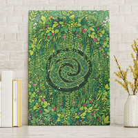 Polynesia Mother Nature Canvas Wall Art Glowing Heart Spiral Tropical Vine Floral