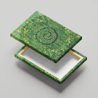 Polynesia Mother Nature Canvas Wall Art Glowing Heart Spiral Tropical Vine Floral