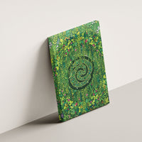Polynesia Mother Nature Canvas Wall Art Glowing Heart Spiral Tropical Vine Floral