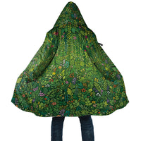 Polynesia Mother Nature Cloak Glowing Heart Spiral Tropical Vine Floral