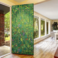 Polynesia Mother Nature Door Cover Glowing Heart Spiral Tropical Vine Floral