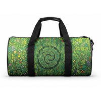 Polynesia Mother Nature Duffle Bag Glowing Heart Spiral Tropical Vine Floral