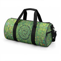 Polynesia Mother Nature Duffle Bag Glowing Heart Spiral Tropical Vine Floral