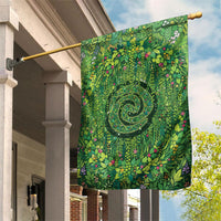 Polynesia Mother Nature Garden Flag Glowing Heart Spiral Tropical Vine Floral