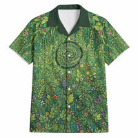 Polynesia Mother Nature Hawaiian Shirt Glowing Heart Spiral Tropical Vine Floral